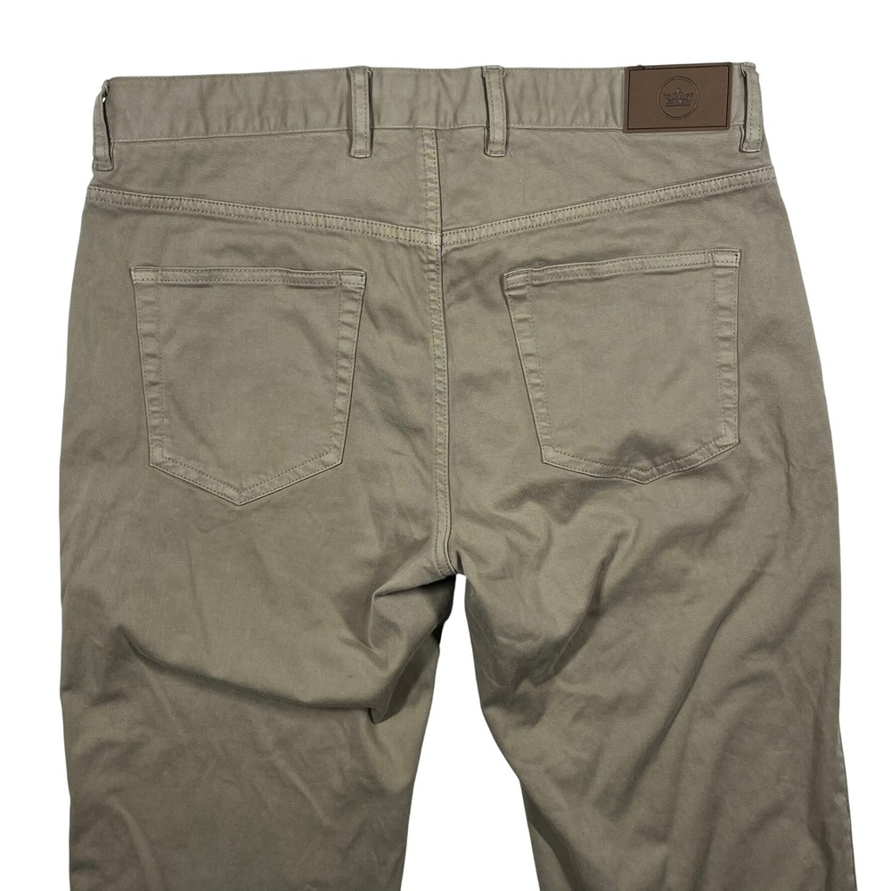 Peter Millar Signature Sateen Five-Pocket Pants Mens 32x33 Khaki ME0B39 *Flaw - Picture 7 of 16